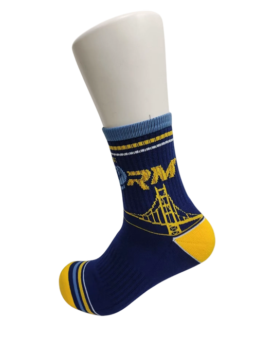 Half Crew Blue Socks
