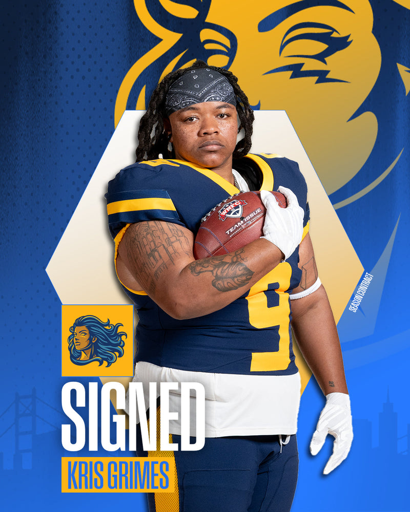 GOLDEN STATE STORM RE-SIGN RB1 AND ALL-PRO GAME MVP KRIS GRIMES FOR SEASON 2