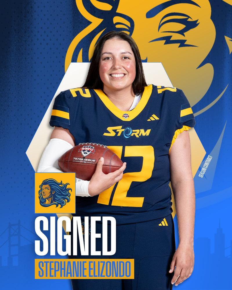 GOLDEN STATE STORM RE-SIGN QB1 AND ALL-PRO ROOKIE FINALIST STEPHANIE ELIZONDO FOR SEASON 2