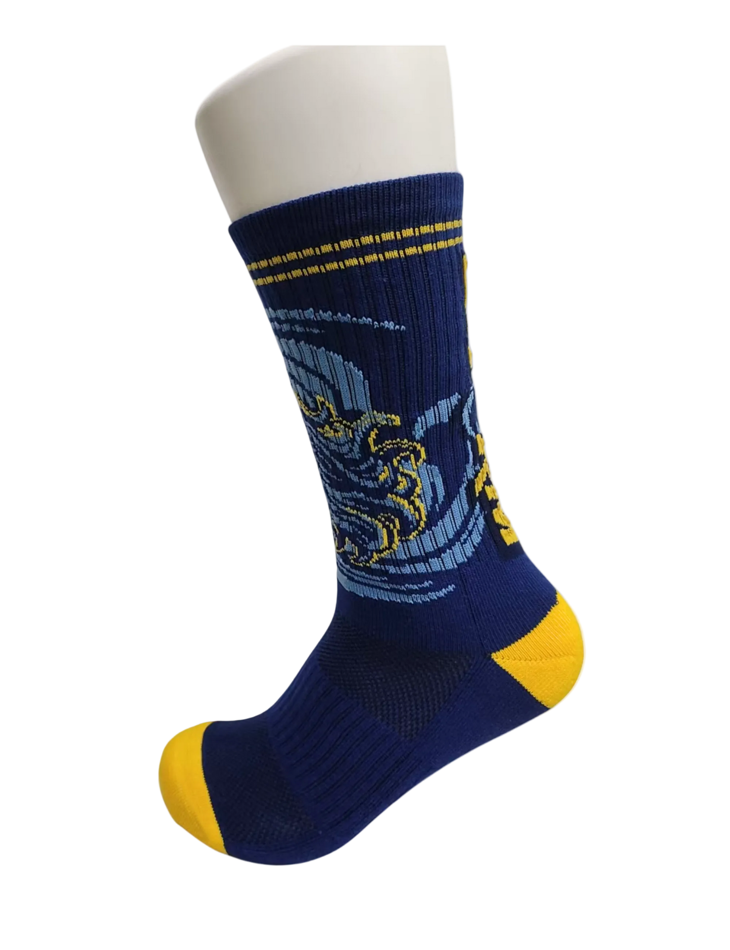 Blue Athletic Crew Socks