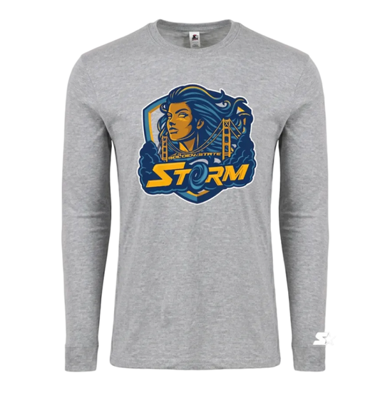 Unisex Grey Heather Everyday Long Sleeve Tee